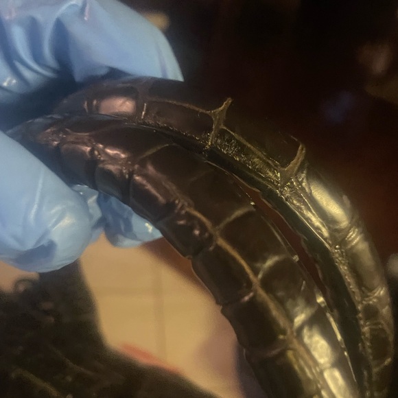 Authentic Jimmy Choo Crocodile Leather Rosabella Tote w/Crossbody Strap - Picture 7 of 7